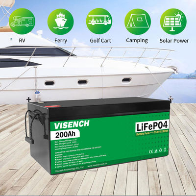 Visench Direct factory  Lithium 12V 24V 100Ah 120Ah 200Ah Deep 6000 Cycles with BMS for solar inverter energy storage system