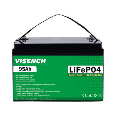 فيزينش 12 فولت 100 أيه إيه Lifepo4 بطارية الحديد الليثيوم Deep Cycle Times بطارية Lifepo4 12 فولت لنظام الطاقة الشمسية