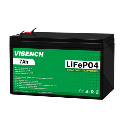 فيسينش OEM ODM Prismatic 12V 3000 عمر دورة 12.8V 7Ah بطارية ليثيوم أيون Lifepo4