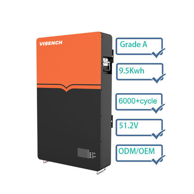 أوم الجدار 51.2V 48V 200Ah 10Kw Bms المنزل تخزين الطاقة الشمسية ليثيوم ليثيوم ليثيوم ليثيوم Lifepo4 بطارية