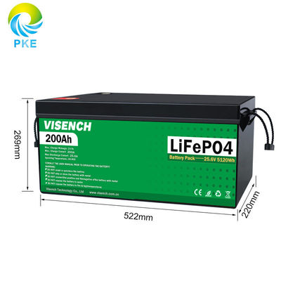 Visench Direct factory  Lithium 12V 24V 100Ah 120Ah 200Ah Deep 6000 Cycles with BMS for solar inverter energy storage system