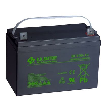 بطارية BB BC100-12 12V 100Ah أفضل تخزين الطاقة الصيانة مجانية بطارية VRLA قابلة لإعادة الشحن 100Ah للطاقة الكهربائية