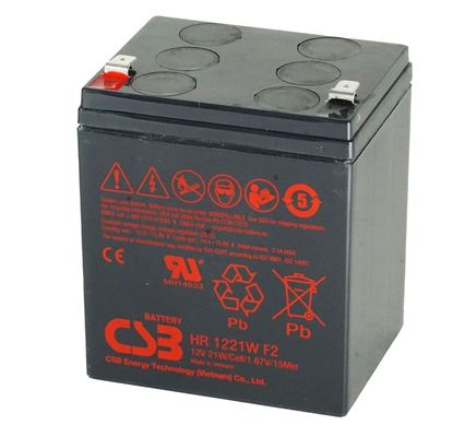 بطارية CSB HR1221W 12V 21W بطاريات عالية الأداء قابلة لإعادة الشحن للحمض الرصاصي الجاف للطاقة الكهربائية