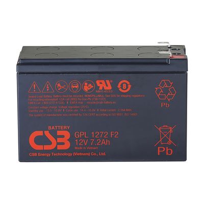 GPL1272 12V 7.2Ah بطارية CSB قابلة لإعادة الشحن بدون صيانة حمض الرصاص بطارية حياة طويلة لـ UPS