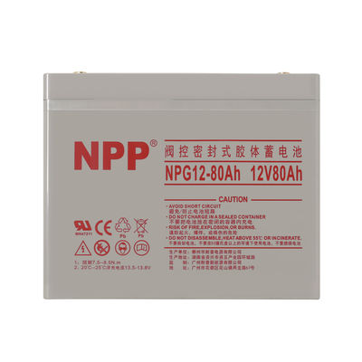 محطة الطاقة الشمسية بطارية جيل قابلة لإعادة الشحن NPG12-80Ah 12V 80Ah لنظام الطاقة الشمسية
