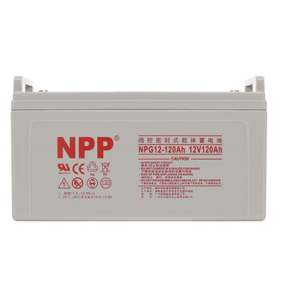 NPP NPG12-120Ah AGM بطارية جيل دورة عميقة 24A نسبة الشحن آمنة وخالية من الصيانة ارتفاع 208±2mm 8.19 بوصة