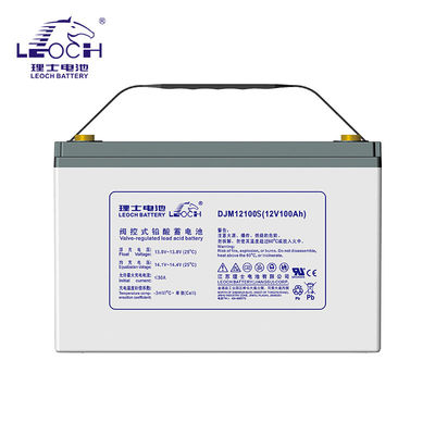 الطاقة الكهربائية 1.2Wh 12V100AH ليوتش DJM12100 بطارية جيل حمض الرصاص الخالية من الصيانة قابلة للشحن ودائمة