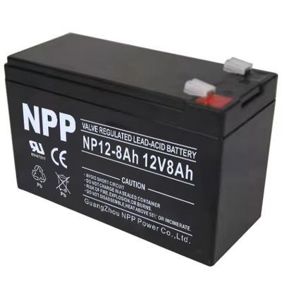 12V8AH بطارية الرصاص الحمضي الخالية من الصيانة تصميم مقاوم للأجواء للمعدات الخارجية والزراعية