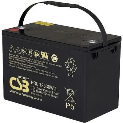 CSB HRL12330WG 12V 330W Maintenance Free AGM Battery